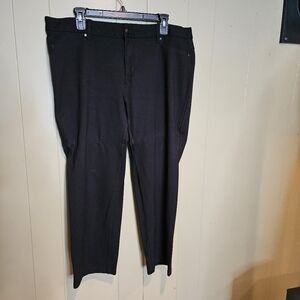 Avenue Black Slim Fit Pants, Size 18